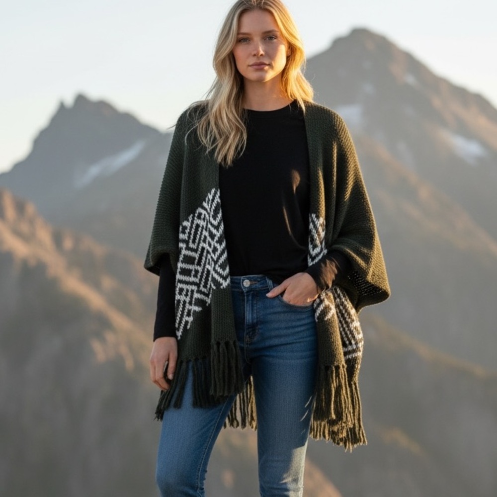 Wooden Ships Fringe Cardigan Sweater M/L